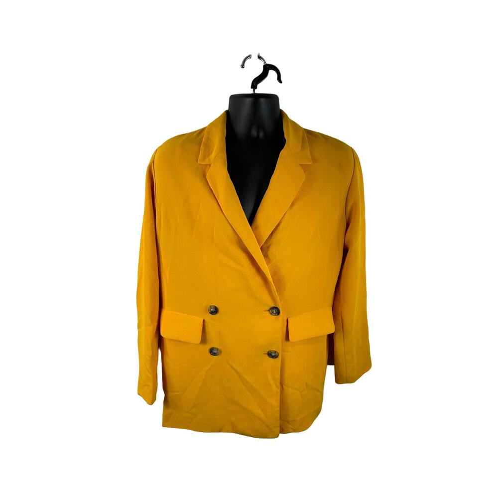 Wilfred Aritzia Double Breasted Oversized Blazer Marigold Size Small